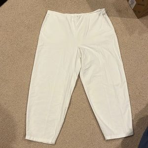 Eileen fisher cotton hemp white pants, new with tag